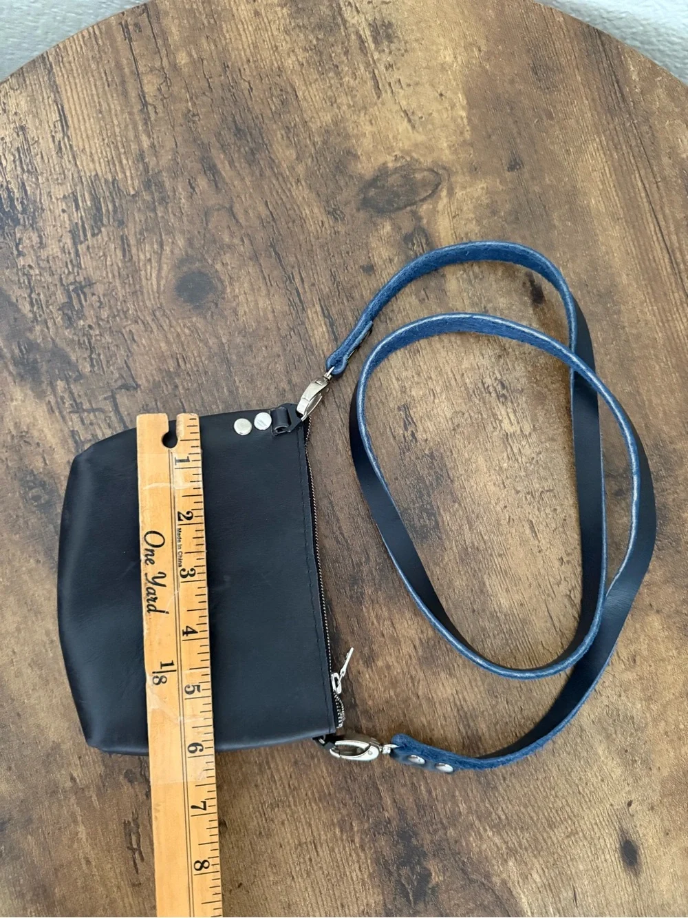 Mini Black Leather Crossbody - Unbranded